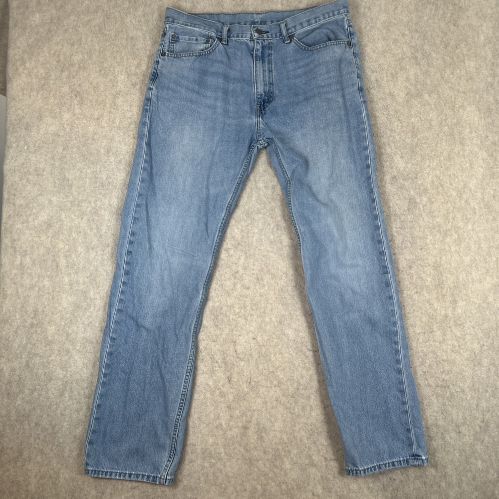 Levi s 505 Jeans Men's 36x34 Regular Straight Leg Denim Jeans